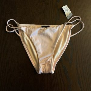 Pale pink straps bikini bottoms